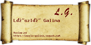 László Galina névjegykártya