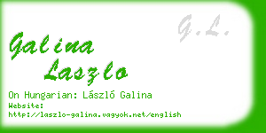 galina laszlo business card