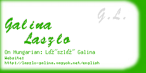 galina laszlo business card